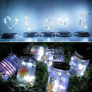 8 Pack Fairy Star Firefly Jar Lids Lights,Solar Fairy String Lids Lights（No Jars）,Waterproof Lantern Mason String Solar Lights with Hangers for Regular Mouth Jars Christmas Gifts(Cold White) by CozyNest Decor