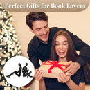 Sziqiqi Book Ends for Shelves Decorative - Cast Iron Bookends for Books Reading Couple Bookshelf Decorative Objects Metal Modern Statue Sculpture Gift for Readers Book Lovers Nerd