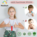 Chewy Necklaces for Sensory Kids, 6 Pack Chew Necklaces for Sensory Boys and Girls with Autism, ADHD, SPD, Chewing, Biting, Silicone Oral Sensory Chew Teething Toys for Adults Reduce Anxiety Fidget by TinyTreasures Baby Boutique
