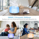 Diffuserlove Essential Oil Diffuser 500ML Aromatherapy Diffuser Mist Humidifiers 7 Color LED Lights Diffusers for Home Office Bedroom (Size:6.7" L x 6.7" W x 4.7" H) by TinyTreasures Baby Boutique