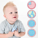 Made in USA Spoon la la Toddler Utensils Set (2 Pack) & Board Book - Spoon & Fork for Kids, Self-Standing 3D Ergonomic Cat & Dog Handles, BPA-free, Dishwasher Safe Baby Silverware (Blue) by TinyTreasures Baby Boutique