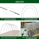 MAXPACE Greenhouse Hoops for DIY Grow Tunnels Less Than 2.7ft Wide, Rust-Free Fiberglass Support Hoops Frame for Garden Fabric, Plant Support Garden Stakes, Gardening Supplies, 25pcs by GreenHaven Gardens
