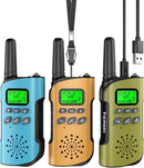 Walkie Talkies for Kids Rechargeable,Toys for Boys and Girls Ages 3-12, 3 Pack Long Range 2-Way Radios, Birthday Gifts,Christmas Stockings, Outdoor Play, Family Games, Hiking Camping Gear by TinyTreasures Baby Boutique