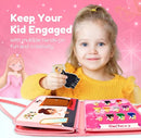 Princess Busy Book for Toddlers 1-3 | Montessori Activity Book with Various Activities For Girls & Boys | Educational Learning Sensory Board For Toddlers 1-3 | Portable busy board Travel Toy for Car by TinyTreasures Baby Boutique