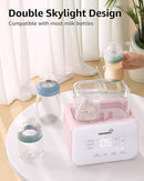 Baby Bottle Warmer, Gronwsy 8-in-1 Fast Milk Warmer with Timer Breastmilk or Formula, Fits 2 Bottles, Accurate Temperature Control, with Defrost, Sterili-zing, Keep, Heat Baby Food Jars Function by TinyTreasures Baby Boutique