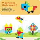 PicassoTiles 60pc Magnetic Puzzle Cube Building Set 1 Inch 3D Blocks STEM Construction Toy for Toddlers Kids Boys Girls Age 3+ Montessori Learning Travel Sensory Gift with Educational Idea Book PMC60 by TinyTreasures Baby Boutique