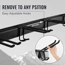 Wall Mount Tool Storage Rack, Heavy Duty Garage Storage Tool Organizer, Garden Tool Wall Hooks and Hangers, Hold Up to 350lbs Black by GreenHaven Gardens