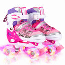 Sowume Adjustable Roller Skates for Girls and Women, All 8 Wheels of Girl's Skates Shine, Safe and Fun Illuminating for Kids by TinyTreasures Baby Boutique