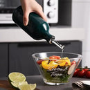 Sweejar Ceramic Olive Oil Dispenser Bottle, Opaque Oil Cruet Protects Oil, Suitable for Storage, Vinegar, Coffee Syrups & Other Liquids, 15.5 Fl Oz (Jade) by CozyNest Decor
