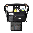 TOPDesign Universal Baby Stroller Organizer, Stroller Caddy with Detachable Mesh Bag & Heightened Insulated Cup Holders & Non-Slip Secure Hooks Accessories, Fits Most Strollers (Black) by TinyTreasures Baby Boutique