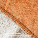 MIULEE Pack of 2 Fall Couch Throw Pillow Covers 20x20 Inch Orange Farmhouse Decorative Pillow Covers with Stitched Edge Soft Chenille Solid Dyed Pillow Covers for Sofa Bed Living Room by CozyNest Decor
