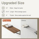 Fun Memories 27.5" W x12 D Floating Shelves, Large Wall Shelves 27.5 Inch Long, Set of 2, Farmhouse Wood Floating Shelf Wall Mounted, Deep Shelves for Bathroom, Living Room, Kitchen, Walnut Color by CozyNest Decor