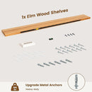 Rustic Elm Wood Floating Shelf for Wall, Live Edge 72"W x 9.2"D x 1.4"H, 1 Pack with Invisible Bracket, Large Wall Mounted Storage Shelf for Living Room Bedroom Kitchen Bathroom Decor, Natural Finish by TinyTreasures Baby Boutique