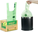 ANECO 4 Gallon Compostable Food Waste Bags with Handles, Extra Thick Compost Bags for Medium Kitchen Garbage/Bathroom Bin, OK Compost HOME & BPI Certified Compostable Bags by GreenHaven Gardens