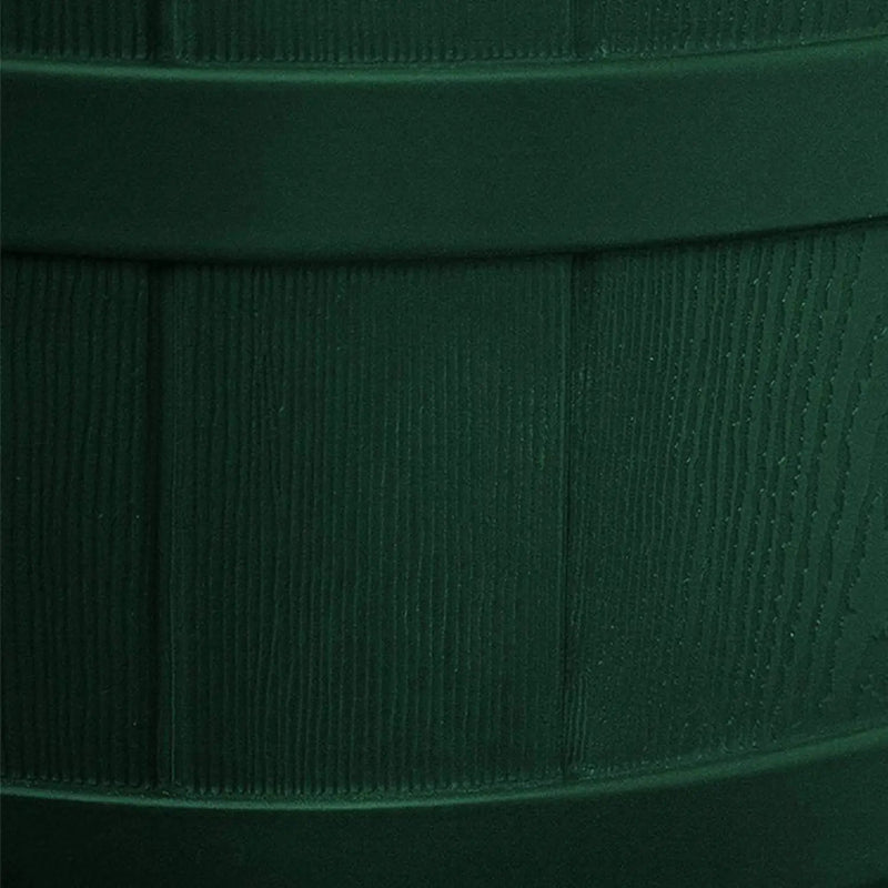 Good Ideas Rain Wizard Water Storage Premium Quality Collection Barrel with Brass Spigot, Safety Screen, and 50 Gallon Capacity, Green (2 Pack), photo 6 of 6
