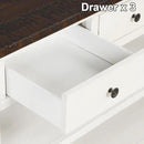 Farmhouse Wood Entryway Console Table 48-Inch Modern Sofa Entry Table with Drawers and Storage Shelves for Entrance Living Room (Antique White) by CozyNest Decor