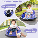 GLACER 12V Bumper Car, Electric Kids Bumper Car w/Parental Remote, 3-Speed, 360°Spin, Music, LED Light, Battery Ride on Bumper Car w/Dual Joysticks, Baby Bumper Car for Toddlers 18 Months+ (Purple) by TinyTreasures Baby Boutique
