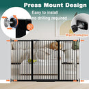 Fairy Baby 40.5" Extra Tall Baby Gate for Stairs, 65.8"-72.2" Extra Wide Long Dog Pet Gate Indoor for House, Safety Child Toddler Gate, Metal Auto Close Doggie Puppy Gates Barrier for Doorway, Black by TinyTreasures Baby Boutique