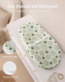 Blissful Diary Muslin Baby Changing Pad with Waterproof Lining Foam, Diaper Changing Table Pad with Cover for Dressers (Monstera, Avocado) by TinyTreasures Baby Boutique