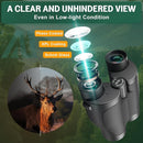 Aurosports 16x32 Compact Binoculars for Adults and Kids - High Powered Small Binoculars with Low Light Vision - Easy Focus Lightweight binos for Bird Watching Hunting Travel Hiking by TinyTreasures Baby Boutique