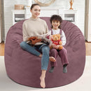 3FT Bean Bag Chair, Comfy Bean Bag Chairs with Memory Foam Filled, Fluffy Beanbag Sofa with Dutch Velvet Cover, Round BeanBag Chairs for Living Room, Playroom - Dusty Pink by TinyTreasures Baby Boutique