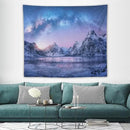 HZOHNAGO Mountain Tapestry Aurora Snow Mountain Sunset Pattern Printed Wall Tapestry Wall Hanging for Bedroom Living Room Dorm 60" W x 50" H by CozyNest Decor
