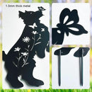 Metal Dog Garden Decor for Outside,Set of 2 Silhouette Yorkie Garden Stakes Decoratvie,Dog Garden Statues by GreenHaven Gardens