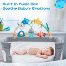 Jollybaby Musical Bassinet Stroller Crib Mobile Toy for Baby 0-6-12 Months, Infant Clip On Arch Hanging Toy with Music, Montessori Sensory Nursery Mobiles Attachment Toy for Newborn Gift - Starfish by TinyTreasures Baby Boutique