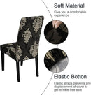 JQinHome Dining Chair Slipcover, High Stretch Removable Washable Chair Seat Protector Cover Set of 4,Chair Covers for Dining Room, Kitchen,Home Party,Wedding Ceremony(Luxe Black, 4PC) by CozyNest Decor