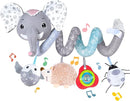 Koty Car Seat Toys, Infant Baby Spiral Plush Activity Hanging Toy for Stroller Bar Pram Crib with Music Box BB Squeaker & Rattles(Grey Elephant) by TinyTreasures Baby Boutique