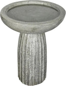 SunJet Modern Bird Bath, 24.4inches Height Fibre-Reinforced Concrete Birdbath with Textured Pedestal for Outdoor Garden, Yard, Lawn Decor by GreenHaven Gardens