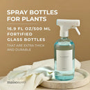 MaisoNovo Spray Bottle for Plants - 16.9 fl oz Blue x 2 with 16 Labels by GreenHaven Gardens