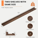 Heimlove Picture Ledge Shelf, Floating Shelves Set of 2, 72 Inches Long Large Picture Shelf for Wall with Ledge, Kids Bookshelf Wall Mounted for Living Room Bedroom Decor Books Photo Frames, Walnut by CozyNest Decor