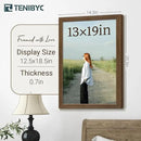 13x19 Picture Frame 3 Pack - Brown Woodgrain, Wood Photo Frame, HD Tempered Glass, Wall Gallery Poster Frame by CozyNest Decor