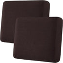 H.VERSAILTEX Super Stretch Individual Seat Cushion Covers - Thick Jacquard Textured Twill Fabric (2 Piece Large Sofa Cushion Covers, Chocolate) by CozyNest Decor