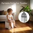 Portable Potty Seat for Toddler, Kids Travel Potty Foldable Compact Potty Training Toilet Seat with Cleaning Bags for Car, Camping, Travel, Outdoors (Grey) by TinyTreasures Baby Boutique