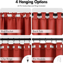 ANRODUO Back Tab Blackout Curtains for Bedroom Living Room, Rod Pocket Pinch Pleated Thermal Insulated Room Darkening Curtains 90 Inches Long 2 Panels, Burnt Orange, 42 x 90 Inch by TinyTreasures Baby Boutique
