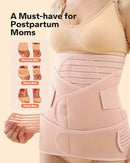 3 in 1 Postpartum Belly Band (Beige), Posture Correction Abdominal Binder, Waist Binder (For waistline 33"-41", XL) by TinyTreasures Baby Boutique