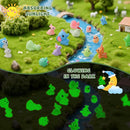 150 PCS Luminous Mini Resin Animals, Glow in The Dark Fairy Garden Decor, Mini Ducks Frogs Turtles Figurines for Aquarium, Terrarium, Slime Charms & Potted Plant Landscape Decoration by GreenHaven Gardens
