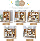 IOTXY Wooden Open Shelf Bookcase - 3-Tier Floor Standing Display Cabinet Rack with Legs, 10 Cubes Bookshelf, Pear Yellow by CozyNest Decor