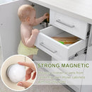 AOSITE Child Safety Magnetic Cabinet Locks Keys, 2 Pack Universal Replacement Keys Child Proof Extra Stronger Magnet Baby Locks for Cabinets and Drawers with Adhesive, 2 Key Holders Included by TinyTreasures Baby Boutique