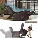 Electric Power Lift Recliner Chair for Elderly with Heat & Massage, Large Breathable Leather Reclining Chairs w/2 Concealed Cup Holders for Seniors Home Living Room,Bedroom,1PC,Brown by CozyNest Decor