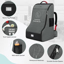 RAINSMORE Padded Car Seat Travel Bag for Airplane Heavy Duty Car Seat Backpack for Air Travel Baby Carseat Cover Bags for Airport Large Car Seats Carrier Fits Car Seats & Booster Seats,Gray by TinyTreasures Baby Boutique