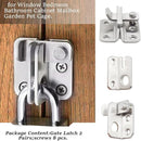 2 Pairs Slide Bolt Gate Latch Stainless Steel Brushed Finish Padlock Anti-Theft Hasp with Screws for Window Bedroom Bathroom Cabinet Mailbox Garden Pet Cage(UMK) by TinyTreasures Baby Boutique