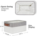 DULLEMELO Storage Baskets Bins for Organizing, Small Fabric Baskets for Shelves, Closets, Nursery, Home, Office, Empty Gift Baskets (6-Pack, Grey&White) by TinyTreasures Baby Boutique