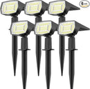 Fabrito 72 LEDs Solar Spot Lights Outdoor Waterproof, 3 Modes Landscape Spotlights, Dusk to Dawn Solar Powered Flood Wall Lights for Outside, Solar Garden Lights for Yard Porch 6 Pack (Cool White) by GreenHaven Gardens