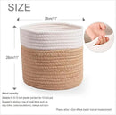 11" Cotton Rope Plant Basket Modern Woven Baskets for 10" Flower Pot Floor Indoor Planters,Storage Organizer Baskets Home Decor,Brown White 11"x 11" by CozyNest Decor