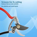 Ultra Sharp Germany Titanium Steel Pruning Shears - Cuts 3X Easier, Weak Hand Arthritis Snips, Rust-Resistant, Effortlessly 1-Inch Cut Capacity Garden Scissors, Ergonomic Handle (gt-06, 1) by GreenHaven Gardens
