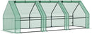 Outsunny 9' x 3' x 3' Mini Greenhouse with Zippered Doors & Roll-up Windows, Portable Plant Hot House with Durable PE Cover, Water Resistant, UV Protected for Outdoor Flowers, Vegetables, Green by GreenHaven Gardens