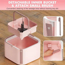 Upgraded Spin Mop and Bucket Set Self-Standing Mop Bucket Separate Dirty and Clean Water System Self Wringing 360° Rotating 90° Foldabl Mops and Buckets for Floor Cleaning (Pink, 6Pads) by CozyNest Decor